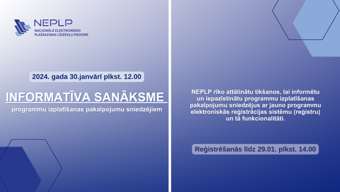 Sanāksme par jaunu elektroniskās reģistrācijas sistēmu (reģistru)
